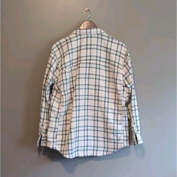 Eddie Bauer Size Medium Thermal Lined Shirt Womens Shacket Button Up Top M Plaid - Picture 7 of 7